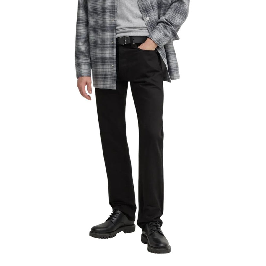 Black Cotton Relaxed Fit Jean