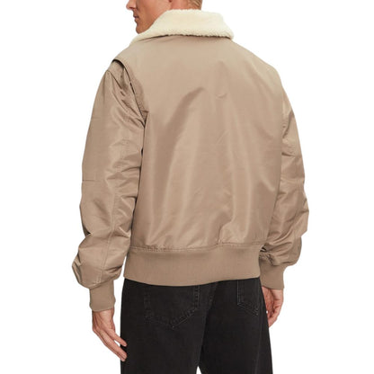 Beige Recycled Polyamide Jackets & Coat