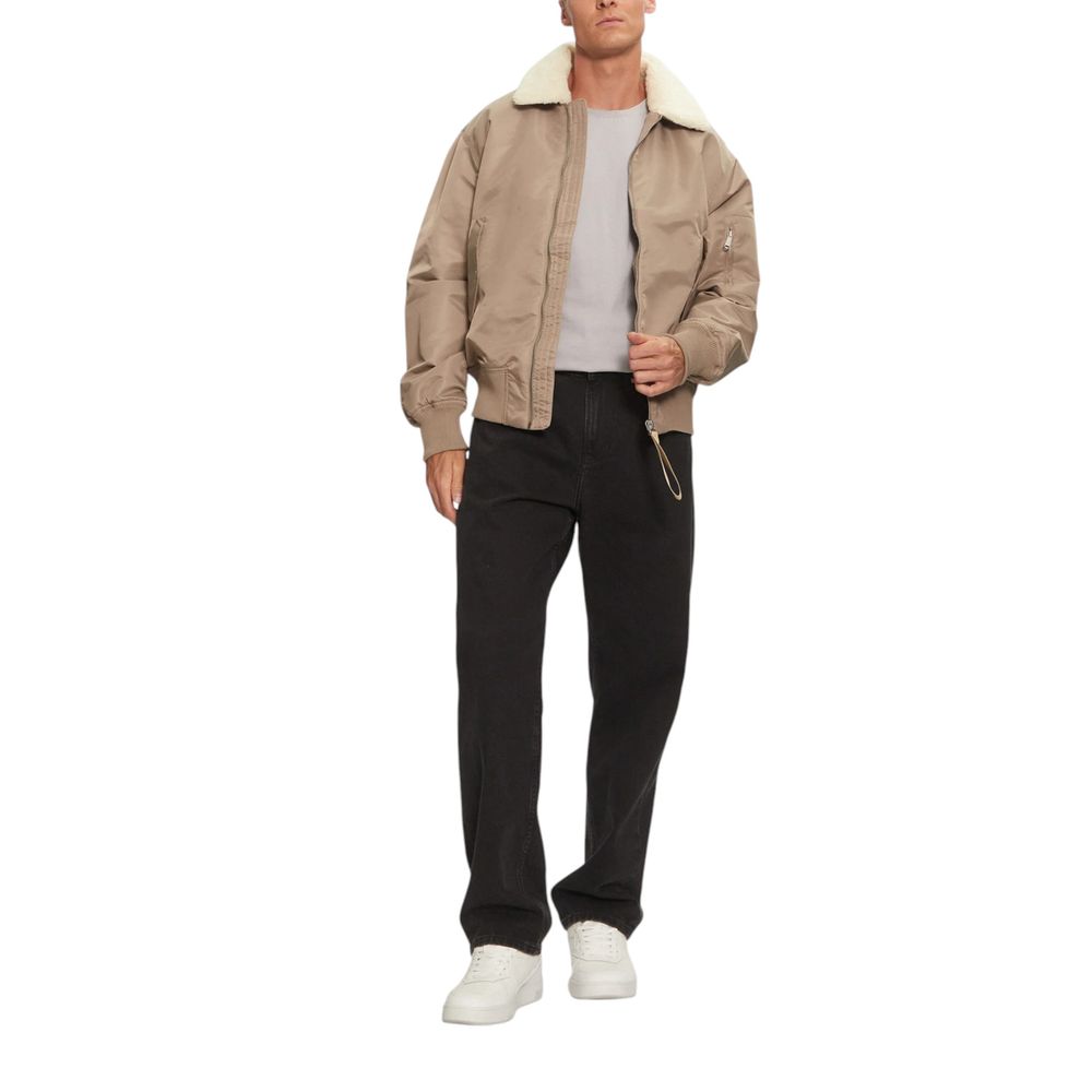 Beige Recycled Polyamide Jackets & Coat