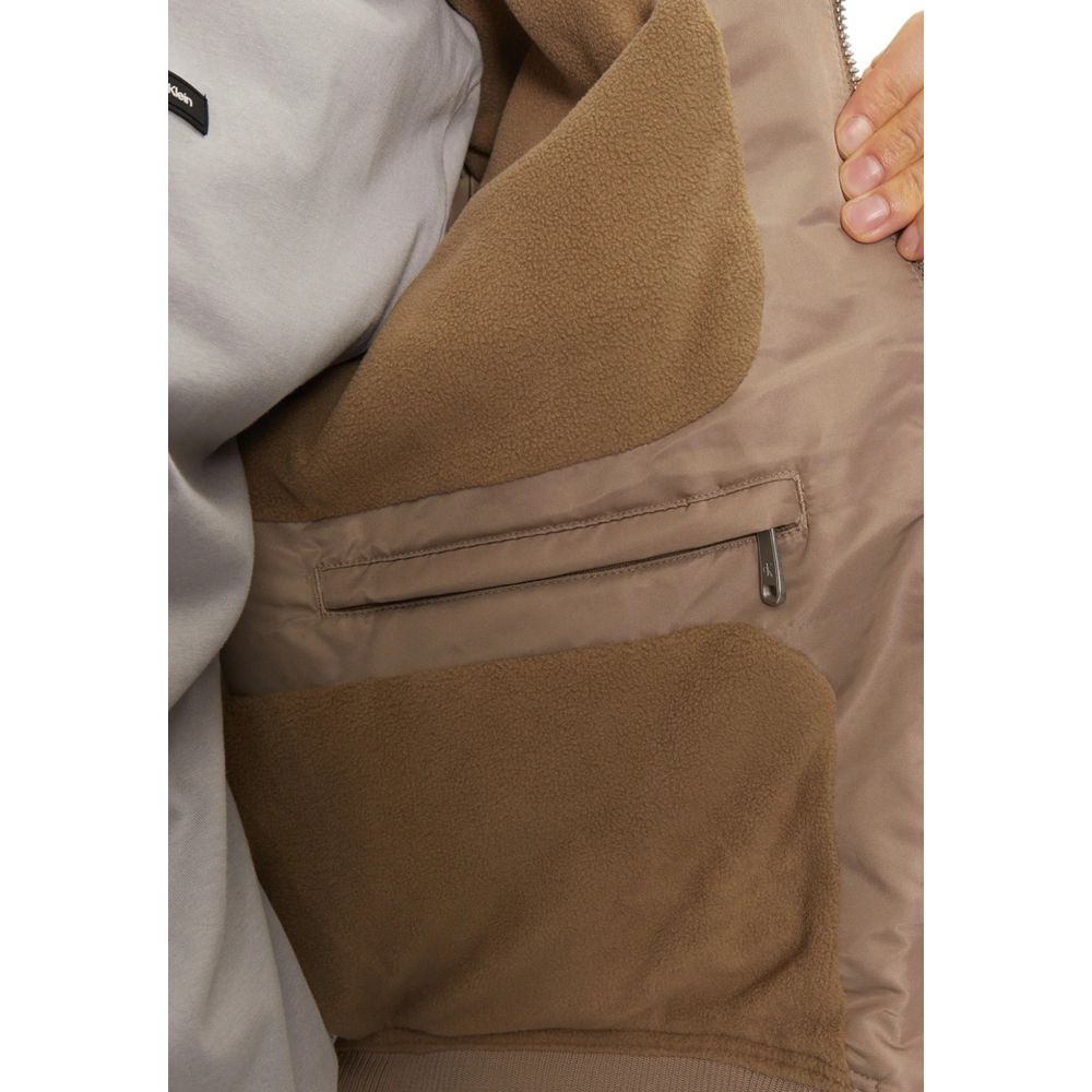 Beige Recycled Polyamide Jackets & Coat