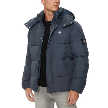 Blue Polyamide Jackets & Coat