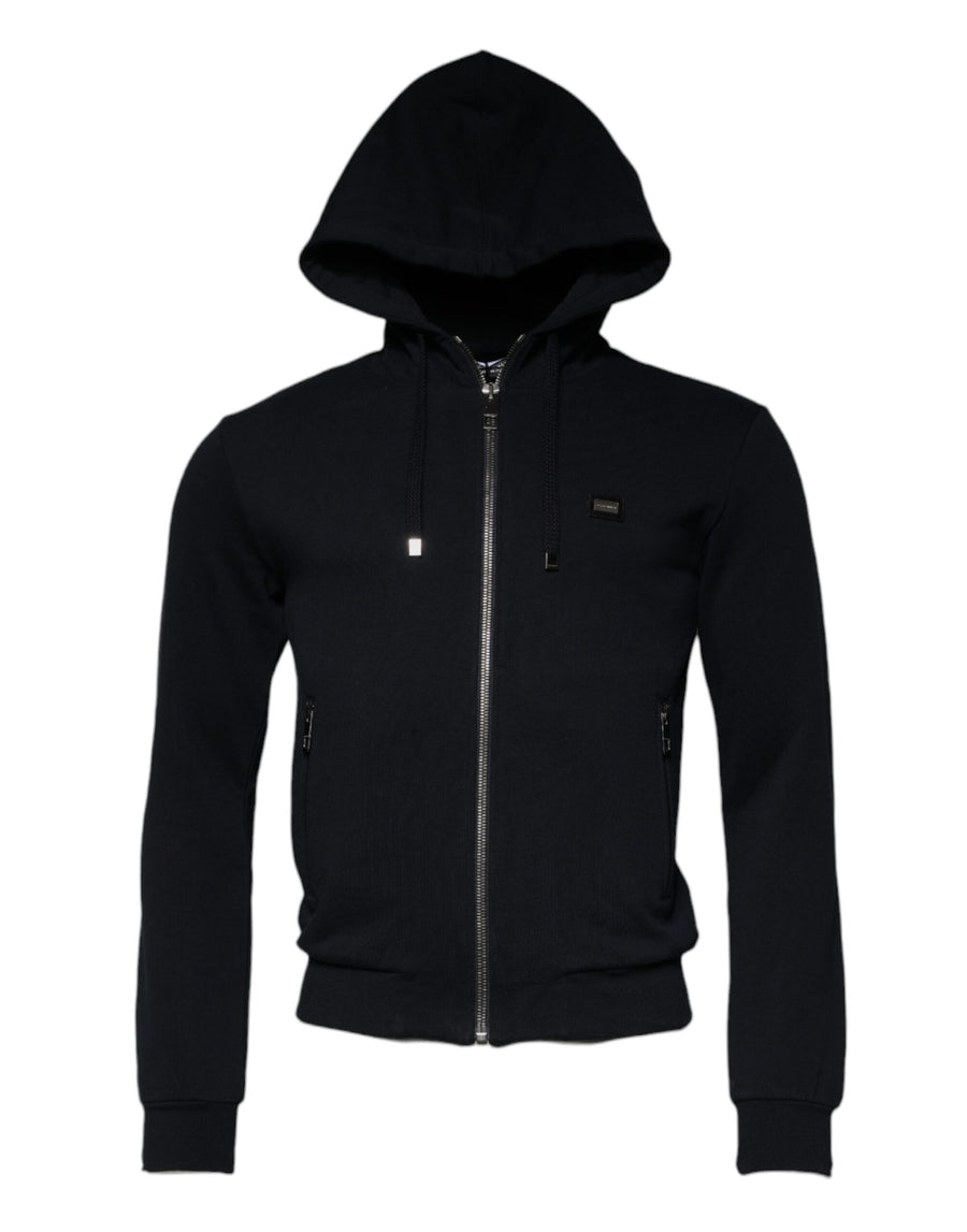 Blue Logo Full Zip Hooded Sweatshirt Sweater