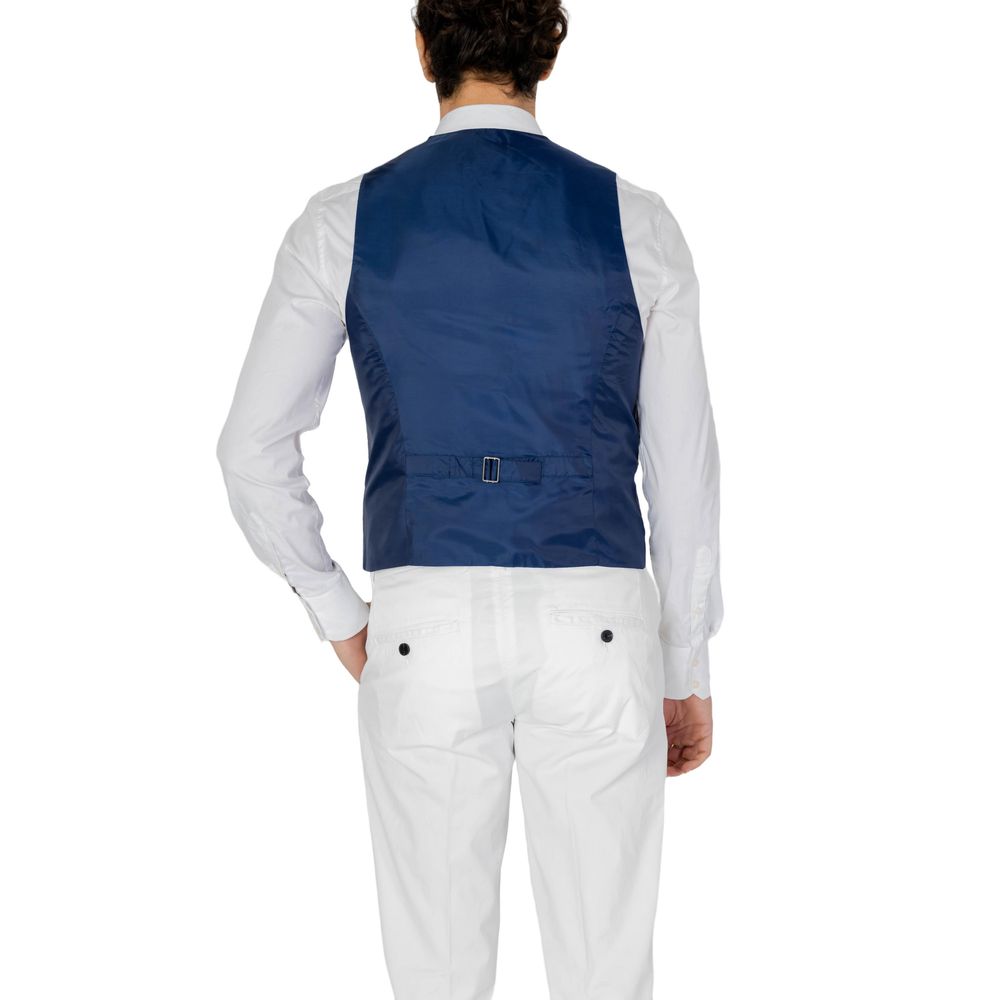 Blue Polyester Waistcoat