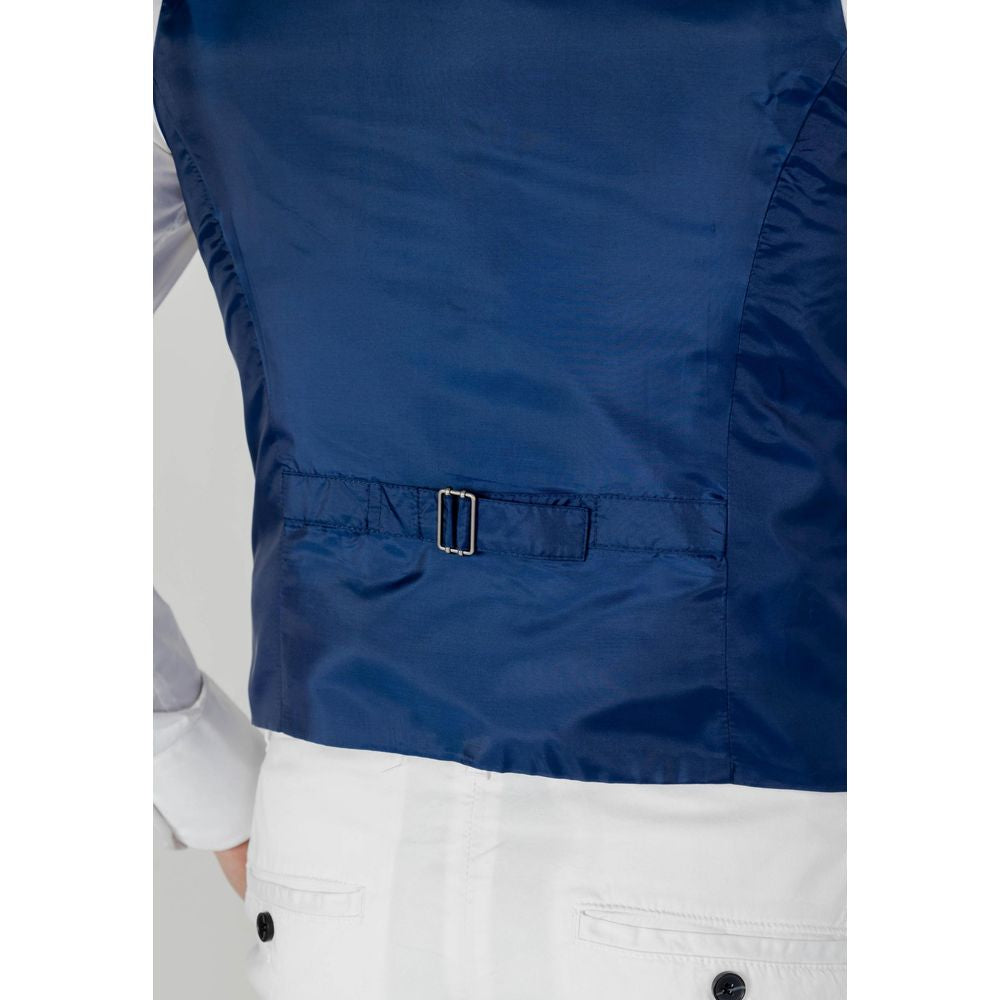 Blue Polyester Waistcoat