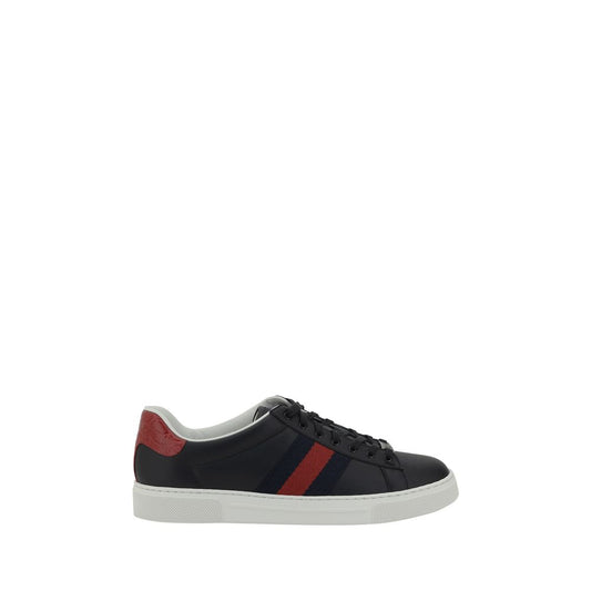 Black Leather Sneakers
