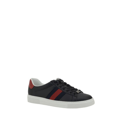 Black Leather Sneakers