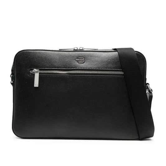 Black Calfskin Messenger Bag