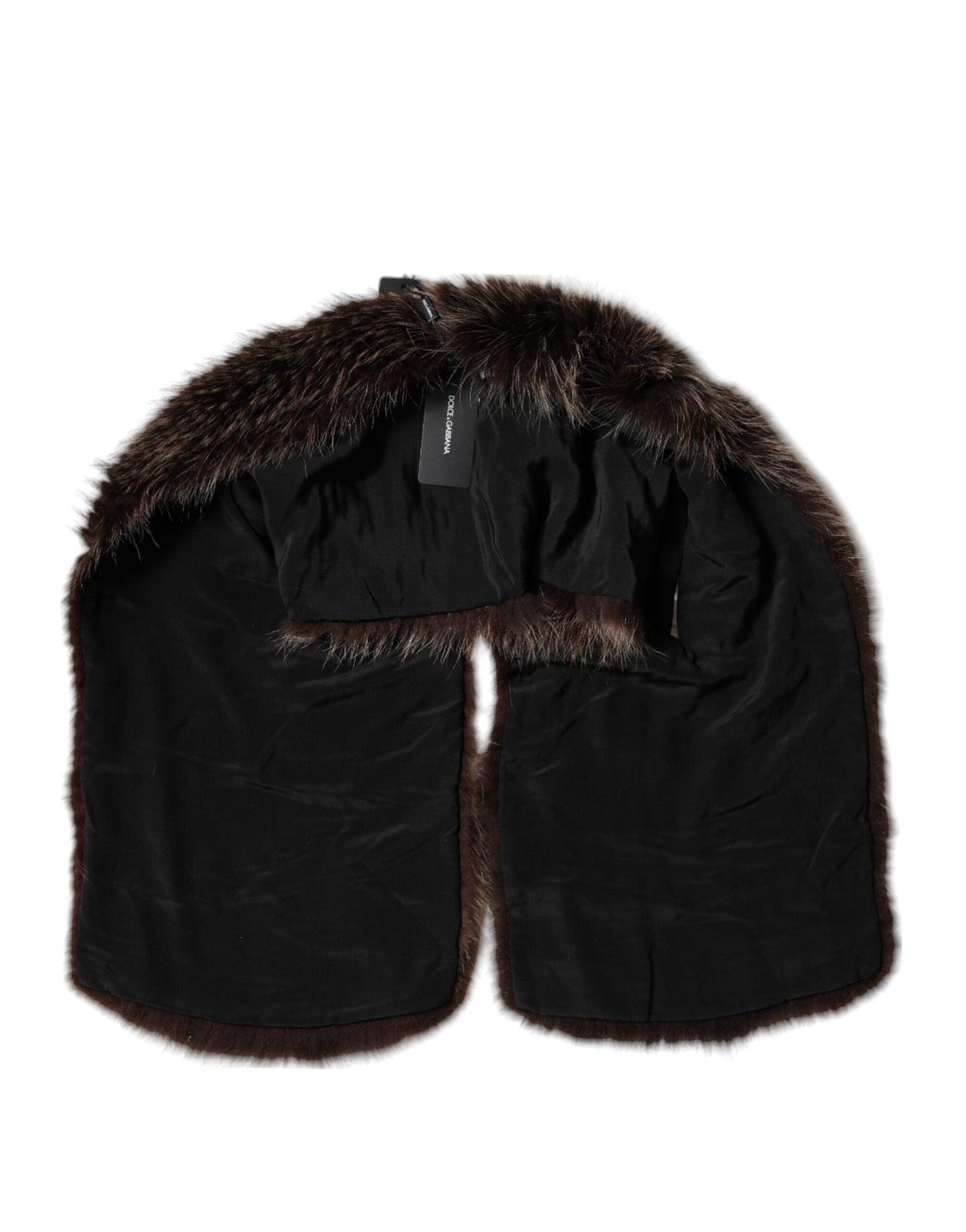 Brown Raccoon Fur Neck Warmer Winter Scarf