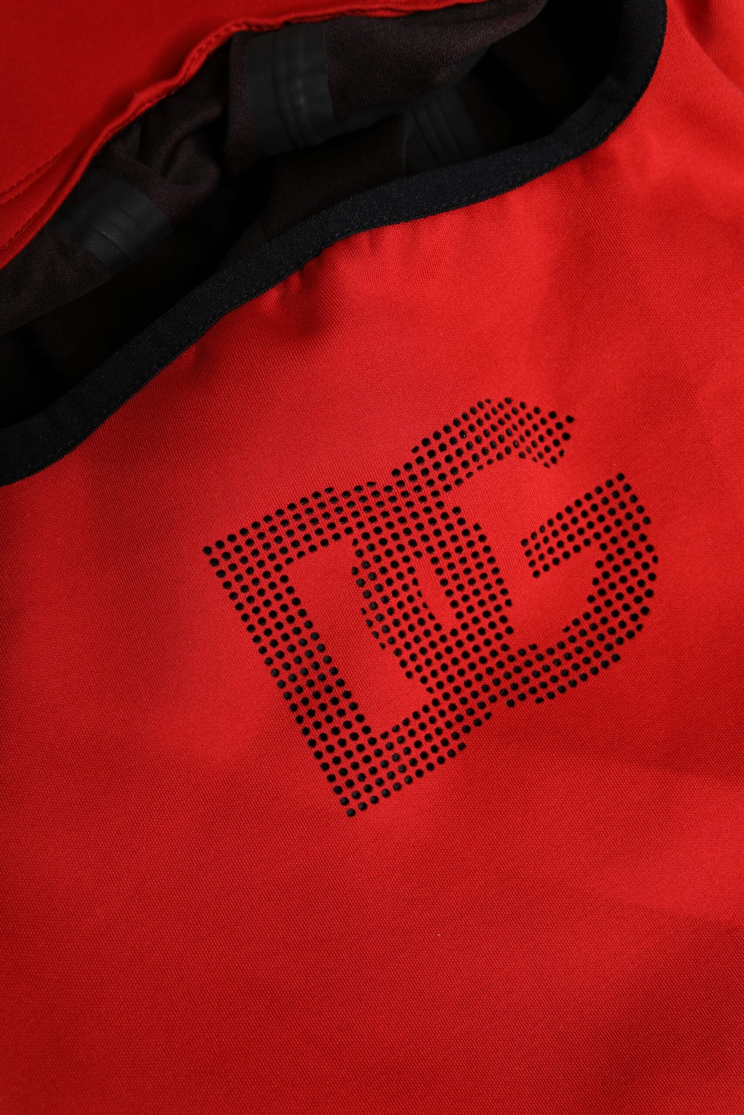 Red Logo Polyester Wide Brim Balaclava Hat