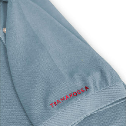 Light Blue Cotton Men Polo Shirt