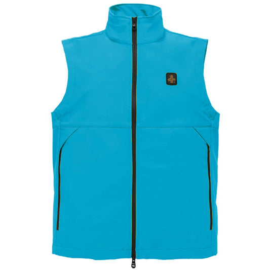 Light Blue Polyester Men Vest