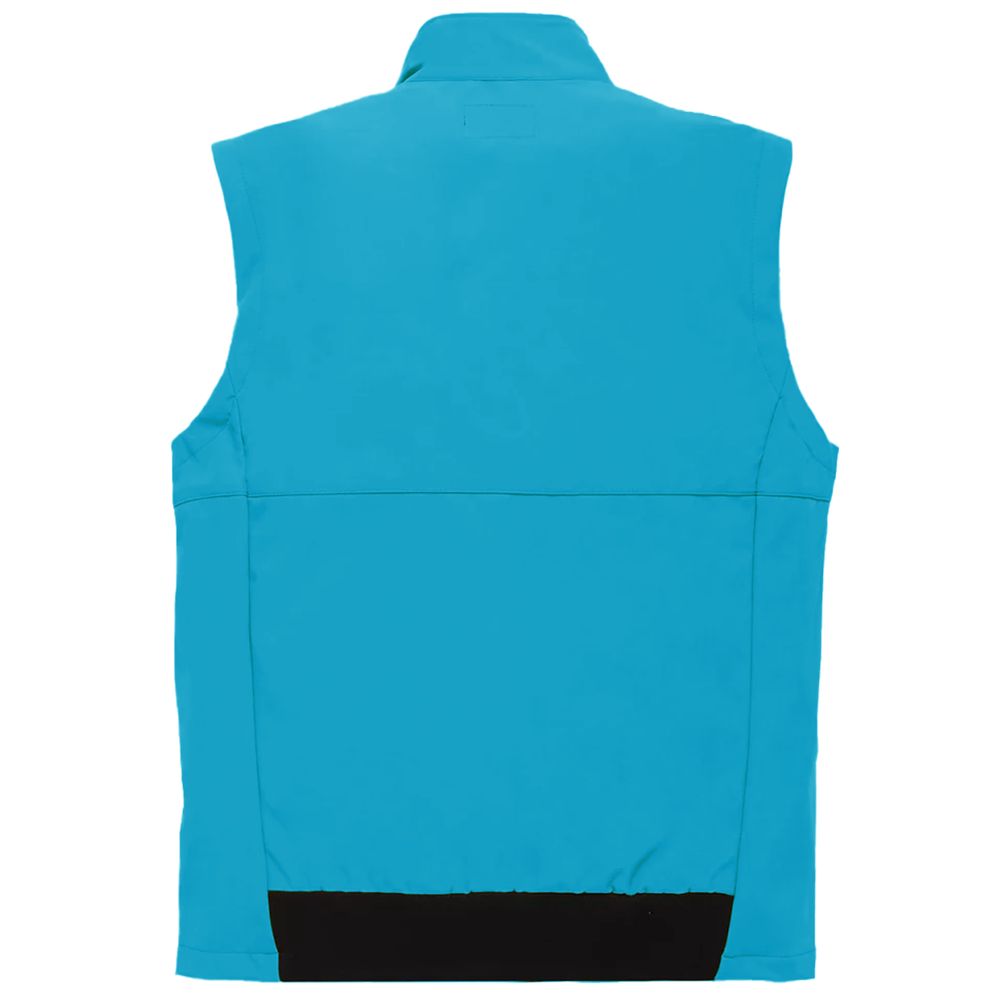 Light Blue Polyester Men Vest