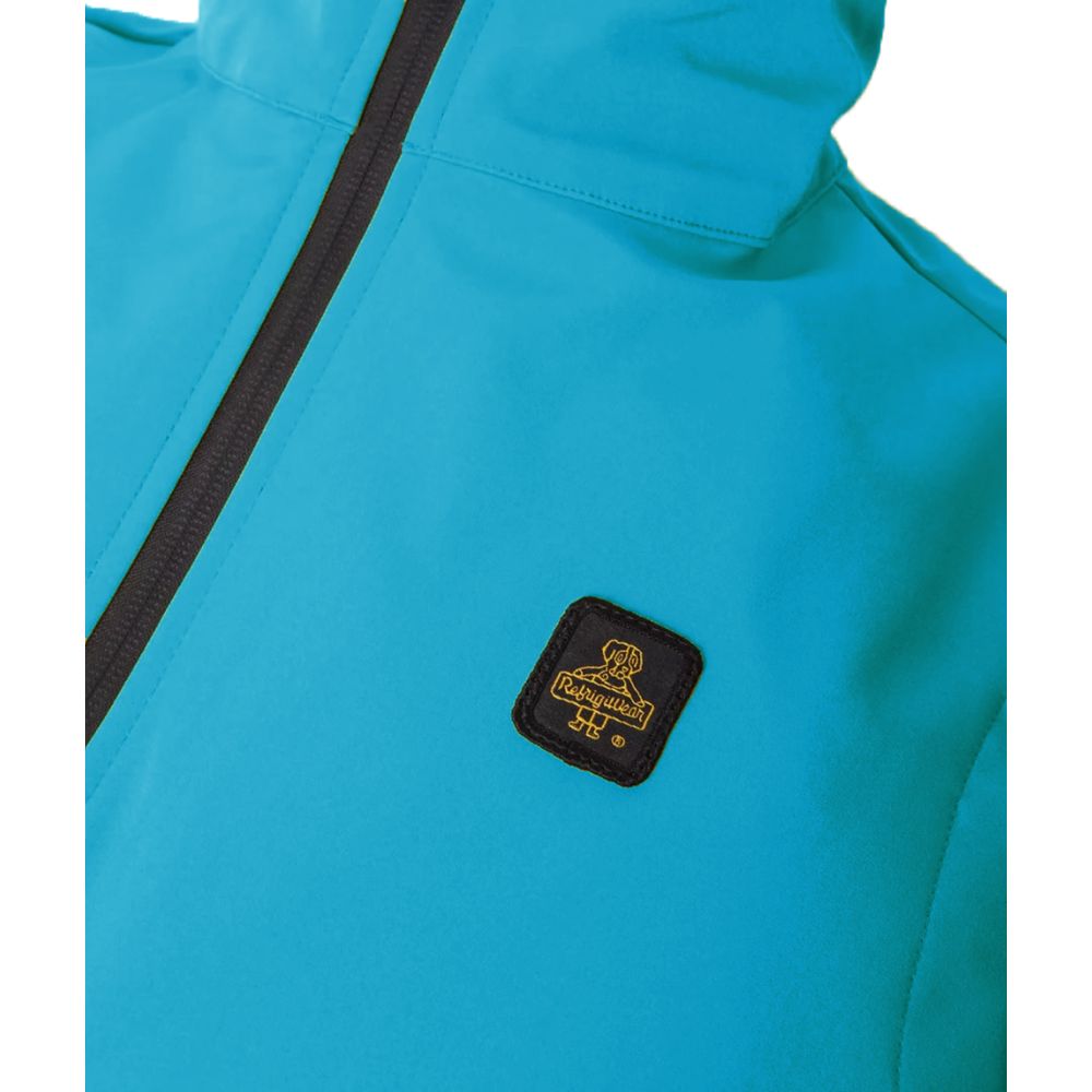 Light Blue Polyester Men Vest