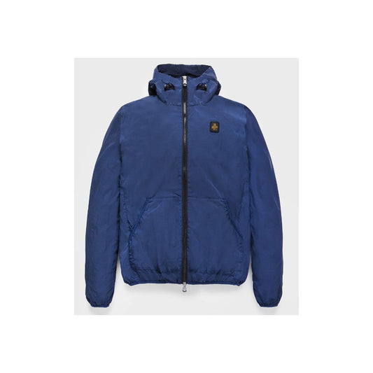 Blue Polyamide Men Jacket