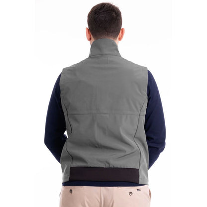 Brown Polyester Men Vest
