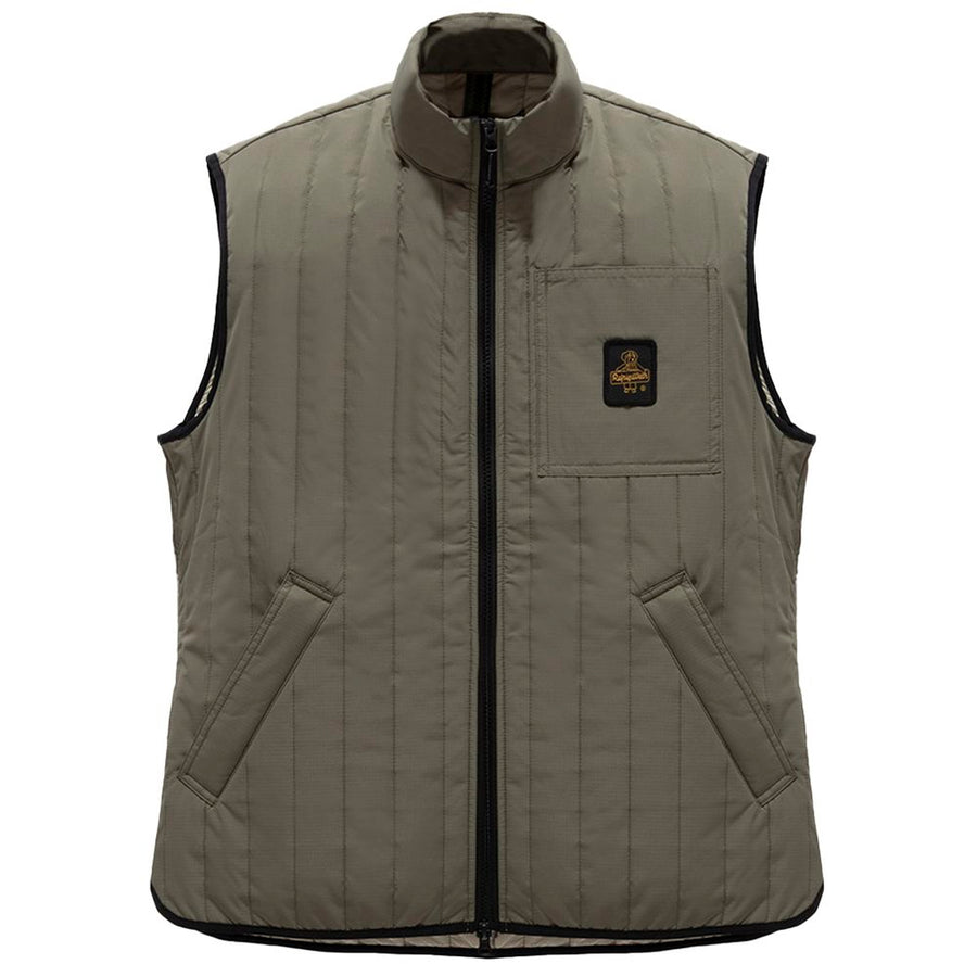 Gray Polyester Men Vest