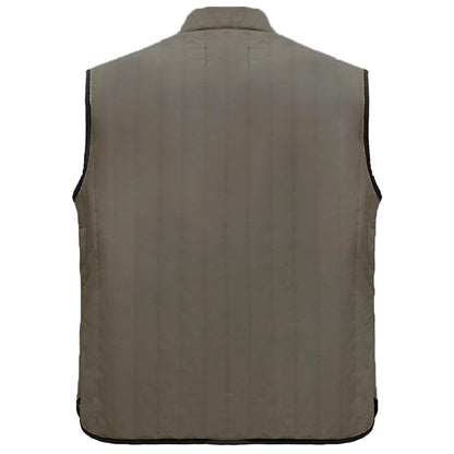 Gray Polyester Men Vest