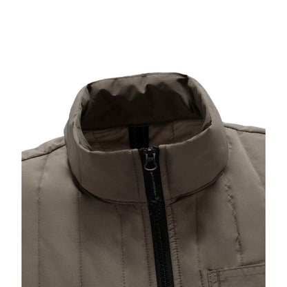 Gray Polyester Men Vest