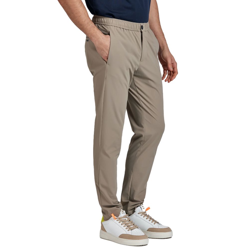 Beige Nylon Jeans & Pant