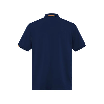 Blue Cotton Polo Shirt