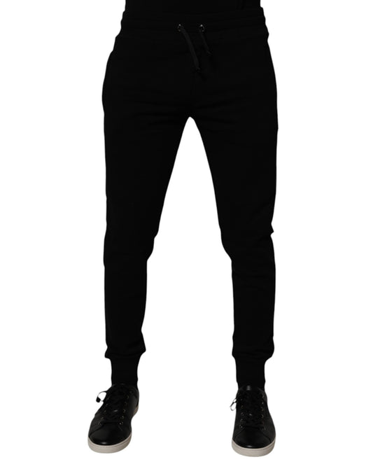 Black Cotton Jogger Sweatpants Pants