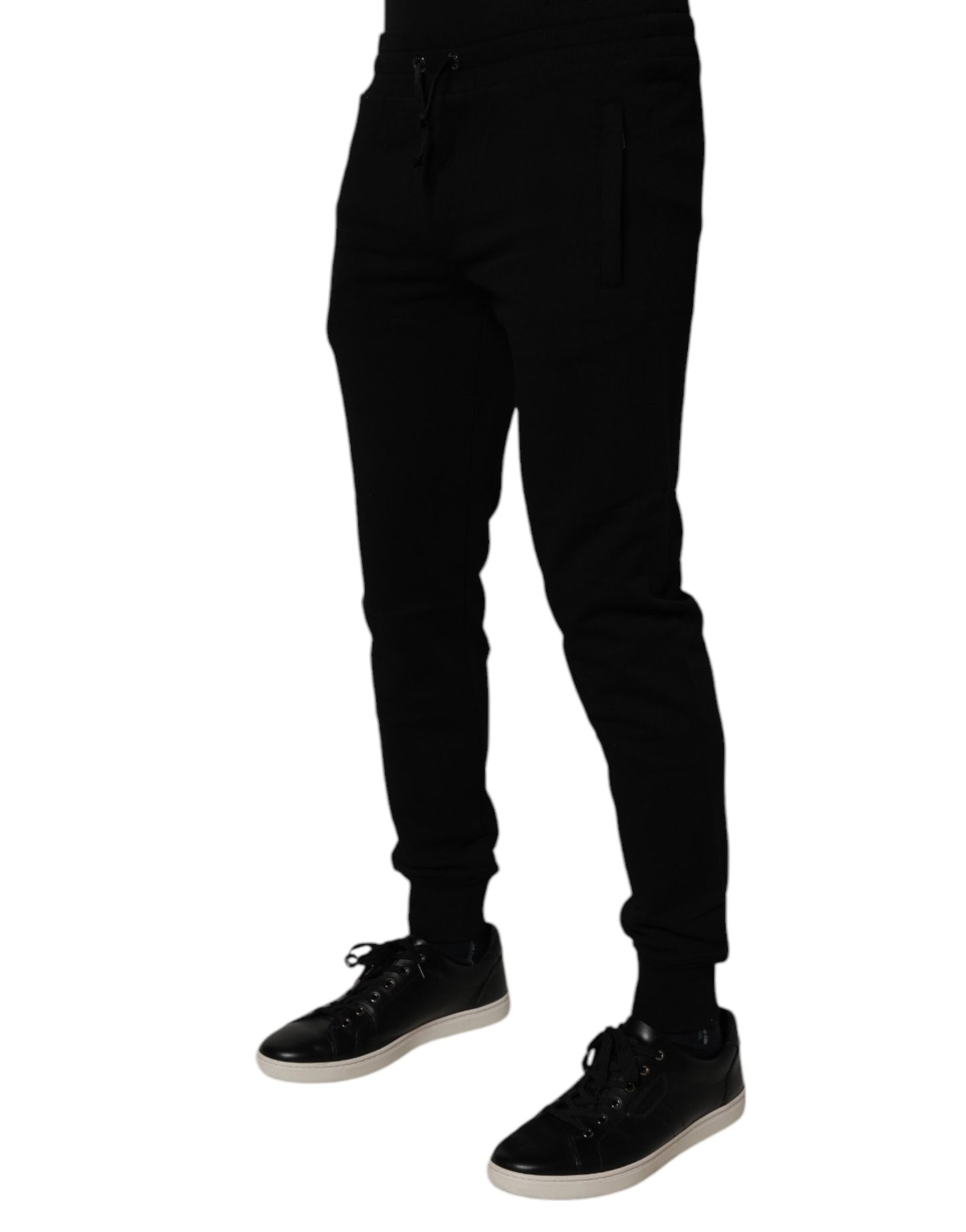 Black Cotton Jogger Sweatpants Pants