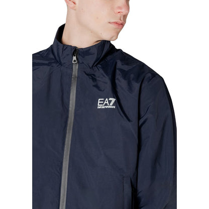 Blue Polyamide Jackets & Coat