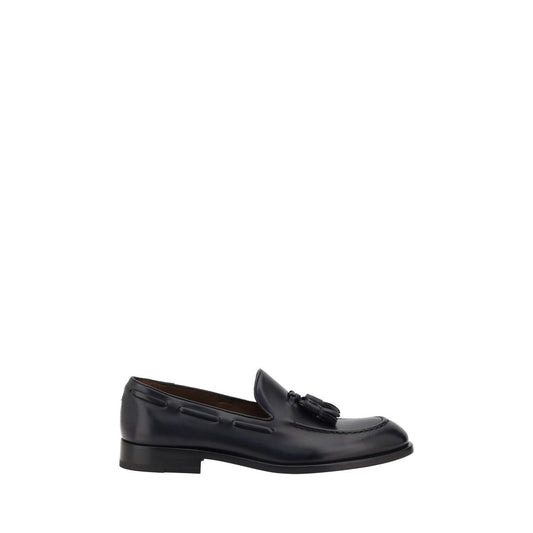 Black Calf Leather Bos Taurus Slip-On Loafers