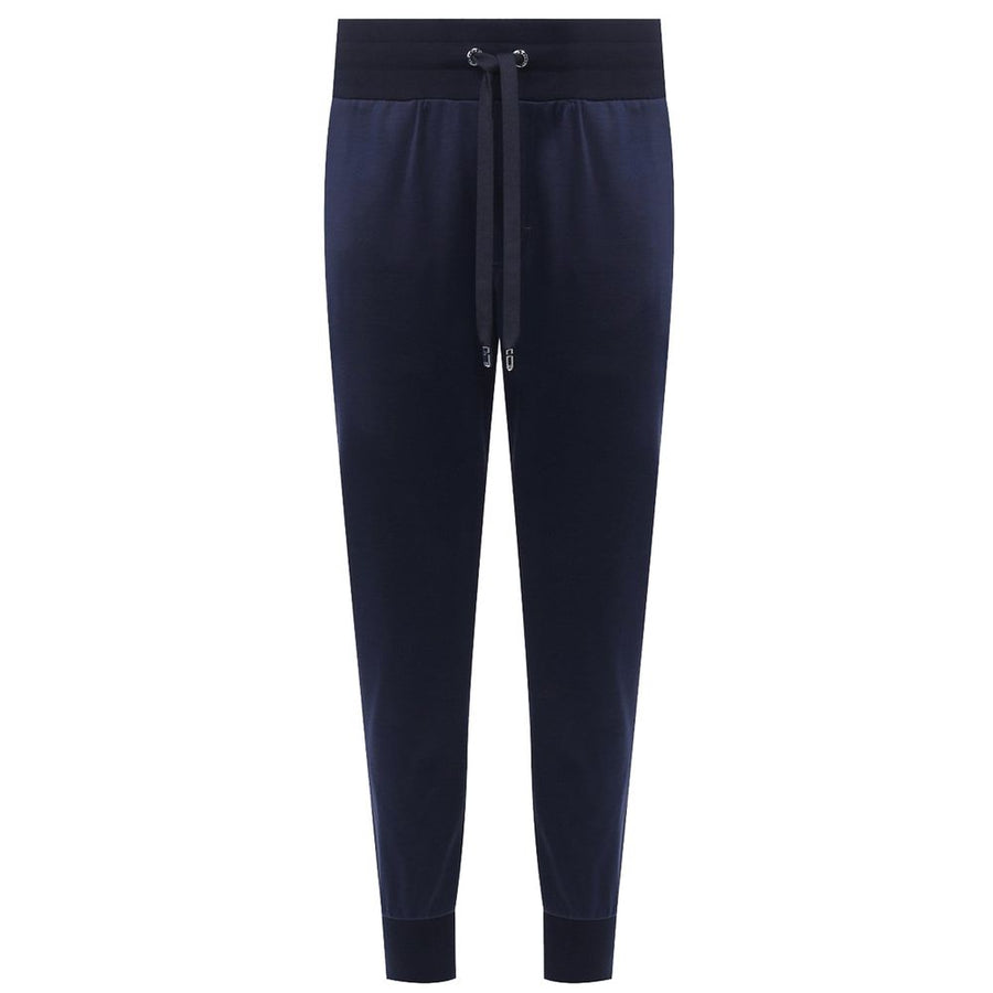 Blue Silk Men Trousers