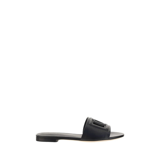 Black Calf Leather Bos Taurus Sandals