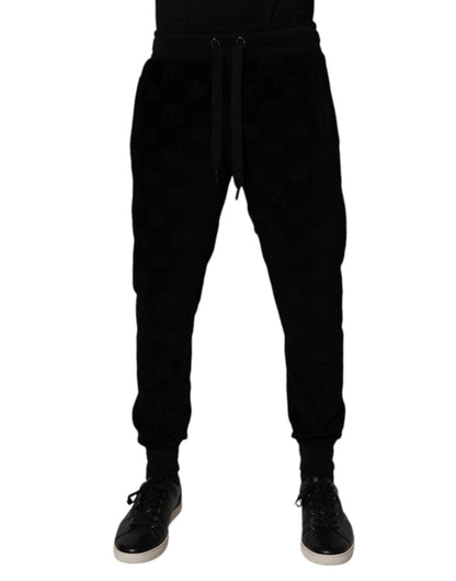 Black Cotton Jogger Men Sweatpants Pants