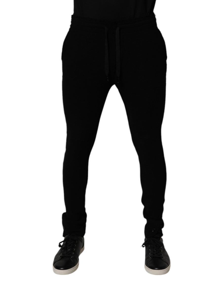 Black Cashmere Jogger Men Sweatpants Pants