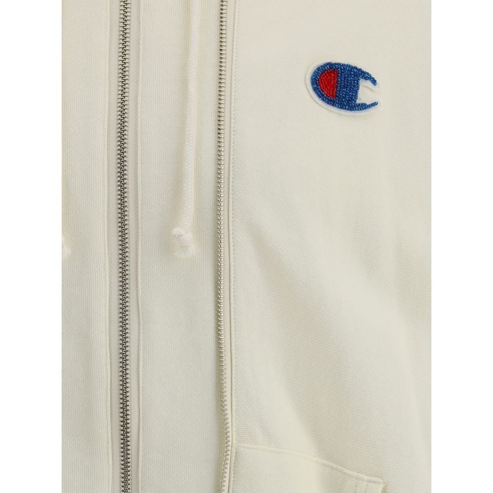 Hoodie with double zipper