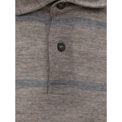 Bicolor Wool Polo Shirt