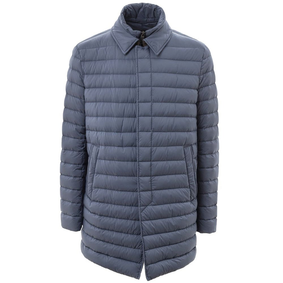 Blue Polyester Jackets & Coat