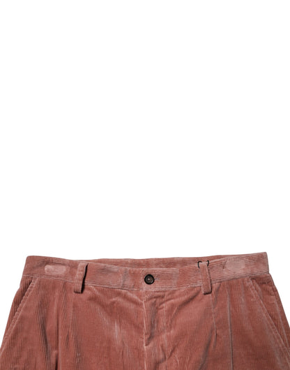 Brown Corduroy Cotton Cargo Men Denim Jeans