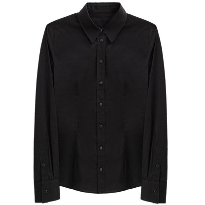 Black Cotton Dress Shirt