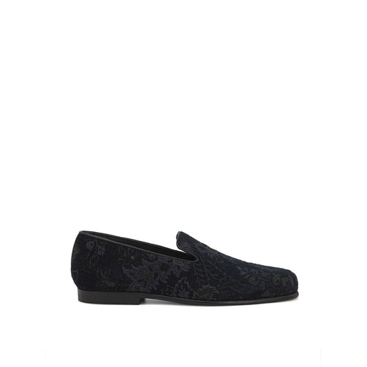 Blue Leather Slip-On Loafer