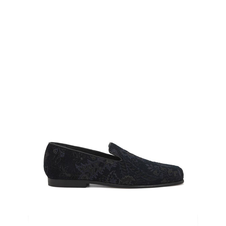 Blue Leather Slip-On Loafer