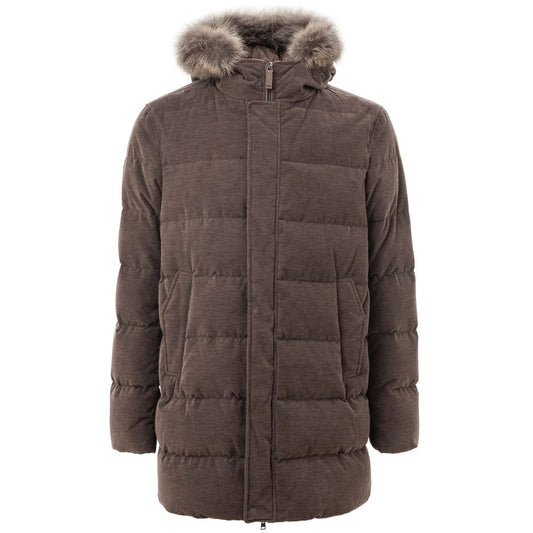 Brown Cotton Jackets & Coat
