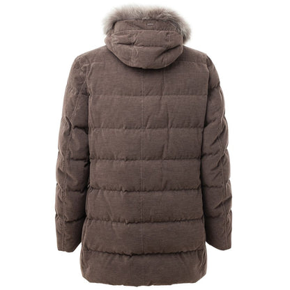 Brown Cotton Jackets & Coat