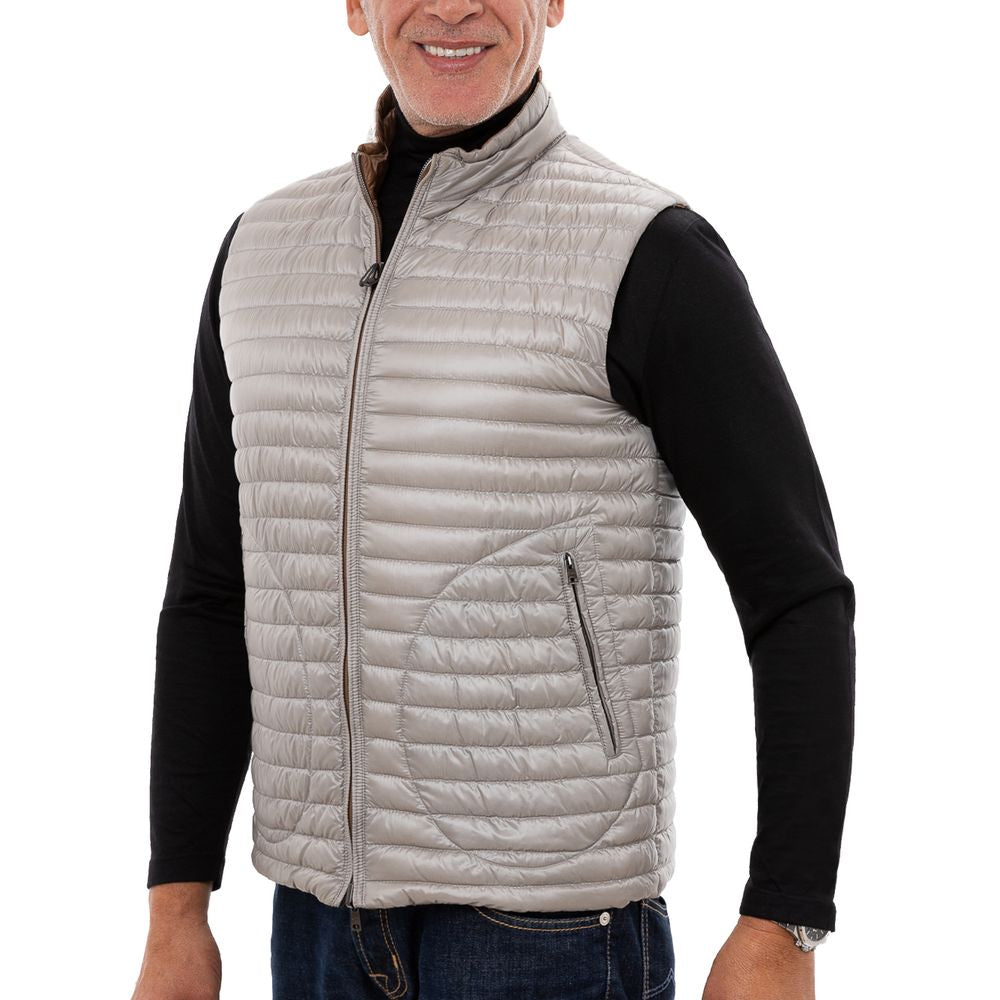Brown Polyamide Sleveless Jacket
