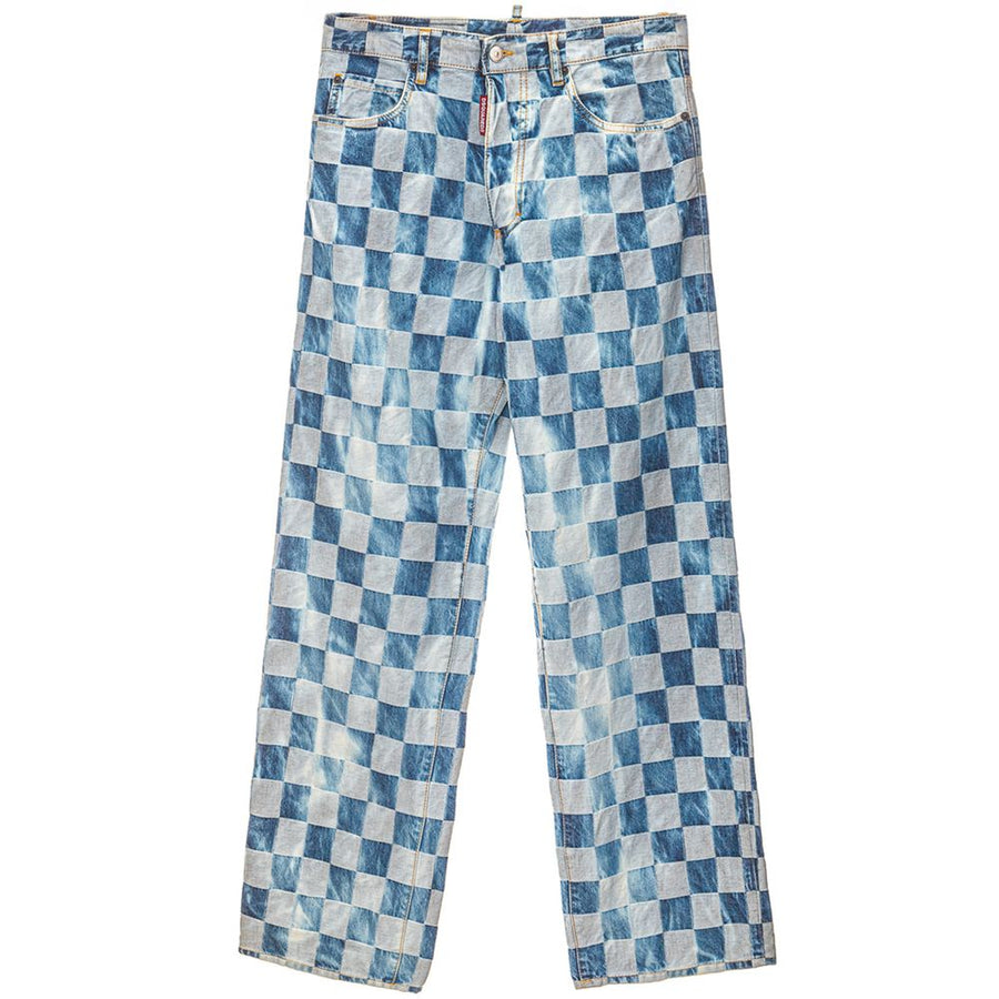 Blue Cotton Relaxed Fit Jean