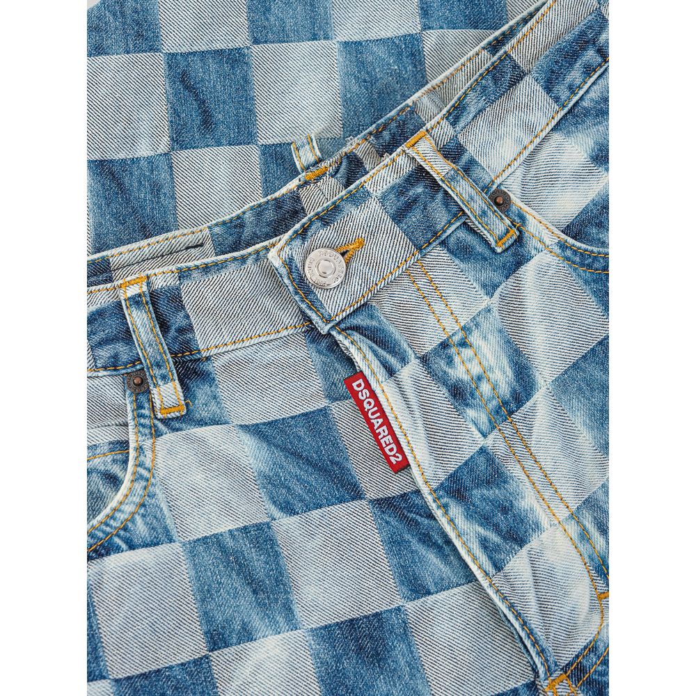 Blue Cotton Relaxed Fit Jean