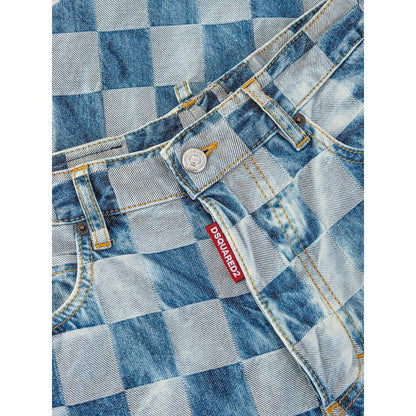 Blue Cotton Relaxed Fit Jean