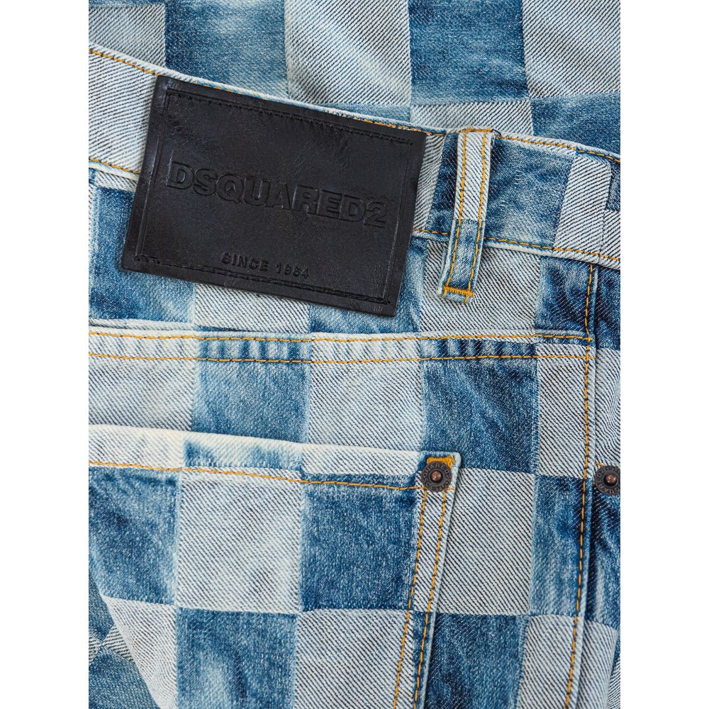 Blue Cotton Relaxed Fit Jean