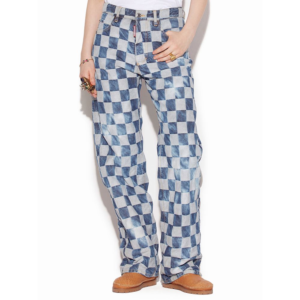 Blue Cotton Relaxed Fit Jean