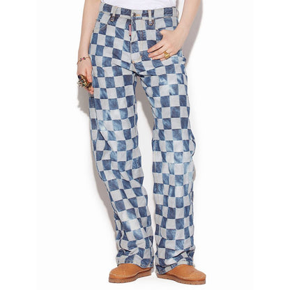 Blue Cotton Relaxed Fit Jean