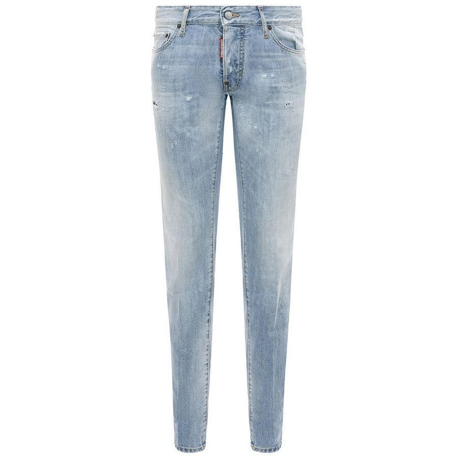 Light Blue Cotton Men Jeans