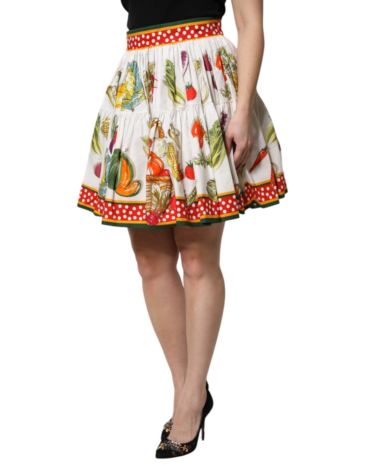 Multicolor Printed High Waist Mini Skirt